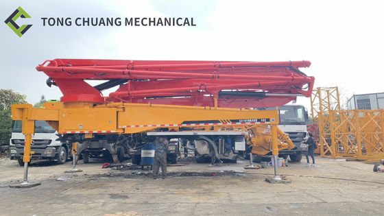 kupować SANY 46-metrowy wysięgnik z pompą do betonu z hydraulicznym systemem pompowania online manufacture