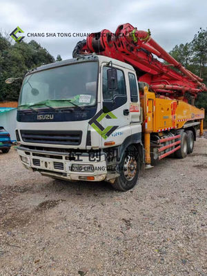 kupować 49 metrów używany ciężarówka do pompowania betonu 8x4 3 osi online manufacture