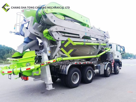kupować 28-4M Ciężarówka pompa betonowa z mieszarką Cztery ramiona składane w kształcie M Otwórz sterowanie hydrauliczne online manufacture