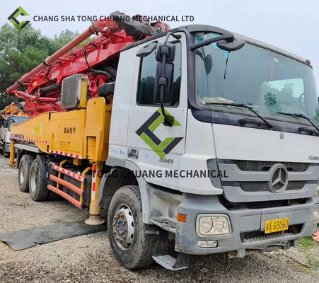 W 2011 roku Sany Mercedes Benz Podwozie 43 Meter Betonowy Ciężarówka 5 cylindrów 5 masztów