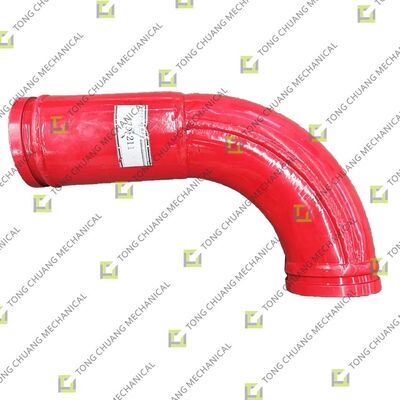 125*R275-90+211 Extended bend pipe，Extended elbow，Long‑type bend pipe，Long‑type elbow，Extended delivery bend pipe，Extended pump truck bend pipe，Extended wear‑resistant bend pipe，Extended bend section